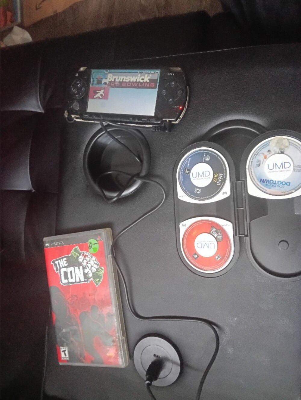 PSP 2001 Gamesystem  6 games And Case And Charger Bundle Tested Works